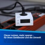 Medidor de electricidad REV EX – Otorgado por Stiftung Warentest con nota 1.7 – Mida su consumo de energía, medidor de electricidad, medidor de corriente, medidor de electricidad, negro
