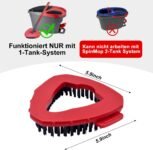 Paquete de 2 estropajos compatibles con Vileda Turbo Spin EasyWring, cabezal de cepillo multifunción para pisos, cepillo para fregar baños, azulejos, cerdas de alambre rígido