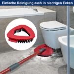 Paquete de 2 estropajos compatibles con Vileda Turbo Spin EasyWring, cabezal de cepillo multifunción para pisos, cepillo para fregar baños, azulejos, cerdas de alambre rígido