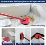 Paquete de 2 estropajos compatibles con Vileda Turbo Spin EasyWring, cabezal de cepillo multifunción para pisos, cepillo para fregar baños, azulejos, cerdas de alambre rígido