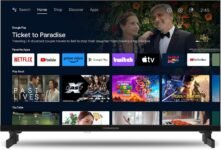 THOMSON 24 Pulgadas (60 cm) LED HD 12V Camping Smart Android TV, Asistente de Google, Wi-Fi, Dolby Digital, Bluetooth, Triple Sintonizador (Cable, Satélite, Antena), HDMI, Ci+, Panel A+ – 24HA2S13C