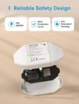 Meross Interruptor Inteligente Universal, Interruptor WiFi DIY 10A, Compatible con Alexa, Google Home y SmartThings, Interruptor WiFi con Control por Voz, Control Remoto, 4 Piezas