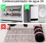 KETOTEK Termostato de calefacción WiFi para caldera de agua y gas, termostato inteligente programable 3A compatible con control de voz Alexa, control remoto Smart Life