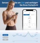 GE Báscula Grasa Corporal y Muscular, Báscula Digital Inteligente con Aplicación 14 Medidas Corporales IMC Bluetooth Báscula de Baño Precisa 180 kg Negro