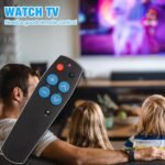 Control remoto universal, fácil de usar y configurar, control remoto para personas mayores para TV y dispositivos IR con cable