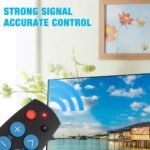 Control remoto universal, fácil de usar y configurar, control remoto para personas mayores para TV y dispositivos IR con cable