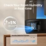 Dreo Humidificador 3L para Bebé 26dB Silencioso con Sensor de Humedad, Niebla Fría Ultrasónica, Autonomía 30h, Boquilla 360°, Luz Ambiental, Difusor de Aceites Esenciales, Negro