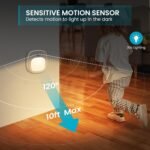 Luz Nocturna con Sensor de Movimiento, (2 Piezas) Luz Nocturna Infantil Recargable USB-C con 3 Modos de Color (Cálido/Frío/Mixto), 15%-100% Regulable, Luz LED Adhesiva para Escaleras, Pasillo