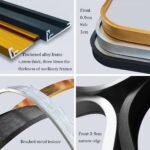 Espejo de baño LED ovalado con 3 luces regulables, iluminación delantera y trasera, espejo de pared inteligente, marco de aleación de aluminio (color: dorado, tamaño: 19.7 x 27.6 in)