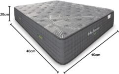 Matnaturaleza | Platino | Colchón Gran Confort Pro Descanso Múltiple | Muelles ensacados y espuma viscoelástica | Altura 30 cm | Transpirable, Antideslizante y Antiácaros (80 x 190 cm)
