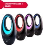 Ardes Sauron Bladeless AR4BL1 Calefactor cerámico sin cuchillas con mando a distancia, luz nocturna LED y temporizador, 2000W, negro