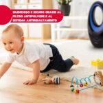 Ardes Sauron Bladeless AR4BL1 Calefactor cerámico sin cuchillas con mando a distancia, luz nocturna LED y temporizador, 2000W, negro