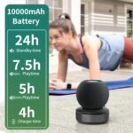 Base de batería compatible con HomePod Mini- PlusAcc Batería externa de 10000 mAh con 10 horas de duración de la batería portátil recargable inalámbrica (negro)