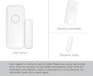 XNH Detector inalámbrico de puerta/ventana para sistema de alarma 4G/3G/GSM Detector magnético para puertas de seguridad del hogar, sensor de ventana inalámbrico – (paquete de 3)