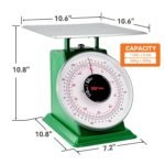 Báscula industrial de control de porciones Tada de 100 lb para cocina y alimentos con plataforma de acero inoxidable