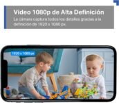 Tapo Cámara de Vigilancia Wi-Fi Interior 1080P para Bebés y Mascotas, Visión Nocturna, Detección de Movimiento, Audio Bidireccional, Almacenamiento SD, Compatible con Alexa, Blanco