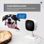 Tapo Cámara de Vigilancia Wi-Fi Interior 1080P para Bebés y Mascotas, Visión Nocturna, Detección de Movimiento, Audio Bidireccional, Almacenamiento SD, Compatible con Alexa, Blanco