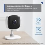 Tapo Cámara de Vigilancia Wi-Fi Interior 1080P para Bebés y Mascotas, Visión Nocturna, Detección de Movimiento, Audio Bidireccional, Almacenamiento SD, Compatible con Alexa, Blanco