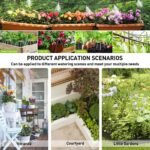 Sistema de Riego Automático, 360 Piezas, Kit de Riego por Goteo de 55 M + 15 M, Huerto de Riego por Goteo, Adecuado para Prados, Jardines, Huertos Sistema de Riego Automático para Césped