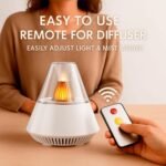 ALMA® Difusor de Aroma – Humidificador Ultrasónico para Aceites Esenciales con Luz LED – Aromaterapia Inteligente, Uso Silencioso, 16 Horas de Autonomía, con Control Remoto (Negro)