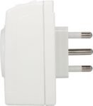 VEMER 4Green VE798600 Medidor de Energía Eléctrica con Enchufe, Medidor de Consumo Eléctrico con Toma Italiana, Ideal para Monitorear el Consumo de Electrodomésticos, Blanco