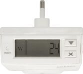 VEMER 4Green VE798600 Medidor de Energía Eléctrica con Enchufe, Medidor de Consumo Eléctrico con Toma Italiana, Ideal para Monitorear el Consumo de Electrodomésticos, Blanco