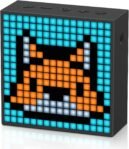 Divoom Timebox EVO Pixel Art – Altavoz LED Bluetooth con aplicación mediana Popr Control – Altavoz inalámbrico portátil inteligente con graves potentes – Micrófono (Negro)