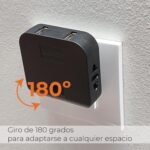 LED ATOMANT Pack de 2 x Enchufe Ultra Plano, 4 en 1: 2 x Puertos USB y 2 x Enchufes (Adaptador Europeo y Americano), Cabeza Giratoria 180 Grados