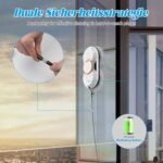 Robot Limpiacristales, Robot Lavacristales Automático 5600Pa con Doble Pulverización de Agua, 3 Modos de Limpieza, Detección de Bordes, Navegación Inteligente, Control Remoto y 8 Paños