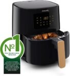 Philips Airfryer 5000 Series L, 4,1 L (0,8 kg), Airfryer 13 en 1, Conexión Wifi, 90% menos grasa con tecnología exclusiva Rapid Air, aplicación de recetas NutriU (HD9255/80)