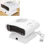 Dpofirs Calentador eléctrico, calentador de espacio de 1500 W y combinación de refrigerador oscilante automático, ventilador de escritorio pequeño personal para dormitorio, oficina, uso