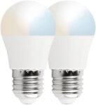 Garza Smart – Pack de 2 Bombillas LED Smart Wifi Esféricas, 5,5 W (Equivalente a 40 W Incandescencia), E27, CCT, Regulable, Programable, Control por Voz y App, Alexa/Google, WiFi 2,4 GHz