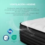 DUÉRMETE ONLINE – Colchón Visco Memory Foam Pocket Reversible (Cara Invierno-Verano) Firmeza – Dureza Media-Alta, Grosor 30 cm, Antiácaros, Antibacterias e Hipoalergénico, 90 x 190 cm
