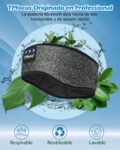 Auriculares para Dormir ASMR Auriculares Bluetooth Regalo Hombres y Mujeres, Deportes Inalámbricos Recargables Bluetooth Dormire para Correr, Viajar y Relajarse (Gris)