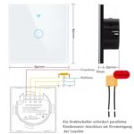 Interruptor de control de luz de pared inalámbrico inteligente, con RF433 90V-250V 100V-250V, canal único para soluciones de automatización en tecnología de hogar inteligente, funciona