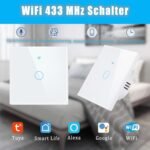 Interruptor de control de luz de pared inalámbrico inteligente, con RF433 90V-250V 100V-250V, canal único para soluciones de automatización en tecnología de hogar inteligente, funciona