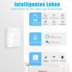 Interruptor de control de luz de pared inalámbrico inteligente, con RF433 90V-250V 100V-250V, canal único para soluciones de automatización en tecnología de hogar inteligente, funciona