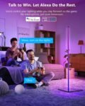 Lámpara de Pie LED RGB 150 cm – Lámpara de Esquina Regulable con Control Remoto, Control por Voz Alexa, Luz Ambiental para Salón, Dormitorio, Sala de Juegos