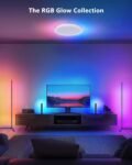 Lámpara de Pie LED RGB 150 cm – Lámpara de Esquina Regulable con Control Remoto, Control por Voz Alexa, Luz Ambiental para Salón, Dormitorio, Sala de Juegos