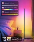 Lámpara de Pie LED RGB 150 cm – Lámpara de Esquina Regulable con Control Remoto, Control por Voz Alexa, Luz Ambiental para Salón, Dormitorio, Sala de Juegos