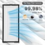 Filtro Hepa de 6 Piezas para Roborock Q5 Max+/Q7 Max/Q7 Max+/Q7/Q7+/Q8 Max/Q8 Max+/Q5 Pro/Q5 Pro+/T8 Robot, Accesorio de Filtro, Robot Aspirador, Lavable y Reutilizable