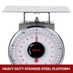 Báscula de cocina mecánica de acero inoxidable Tada de 44 lb con control de porciones resistente