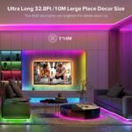 TVLIVE Tira de Luces LED 10 Metros, Control Remoto RGB y App, 28 Estilos, Modo Música, para Decoración Navideña, Fiestas, Cocina, TV Hogar, Dormitorio