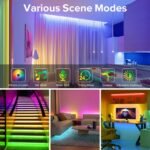 TVLIVE Tira de Luces LED 10 Metros, Control Remoto RGB y App, 28 Estilos, Modo Música, para Decoración Navideña, Fiestas, Cocina, TV Hogar, Dormitorio
