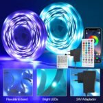 TVLIVE Tira de Luces LED 10 Metros, Control Remoto RGB y App, 28 Estilos, Modo Música, para Decoración Navideña, Fiestas, Cocina, TV Hogar, Dormitorio