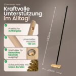 Novaliv Cepillo de madera con cerdas roscadas y mango roscado, cepillo para fregar suelos de cuatro piezas para balcón, terraza, jardín, interior y exterior