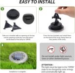 Jsdoin 12 Paquetes Luces Solares LED Jardín Exterior, 8 LED Luz Solar Exterior Jardín Suelo, IP44 Lámparas Solares Impermeables Camino de Tierra, Césped, Patio, Terraza (Blanco Cálido)