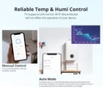 SONOFF Smart Wifi Switch Sensor de monitor de temperatura THR320D 20A, control de aplicación remota, compatible con Alexa/Google Home/Ifttt (con THS01)