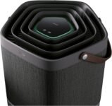 Purificador de aire AEG AX91-404DG – Filtro antibacteriano, Elimina el 99,9% de las bacterias del aire, hasta 92 m², App WiFi, Pantalla LED, Modo automático, Silencioso – Gris