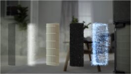 Purificador de aire AEG AX91-404DG – Filtro antibacteriano, Elimina el 99,9% de las bacterias del aire, hasta 92 m², App WiFi, Pantalla LED, Modo automático, Silencioso – Gris